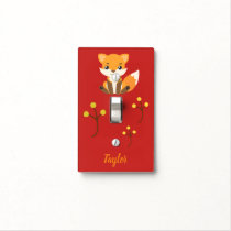 Woodland Fox Red Light Switch Cover
