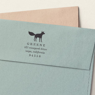 Woodland Fox Return Address Stamp