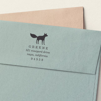 Woodland Fox Return Address Stamp
