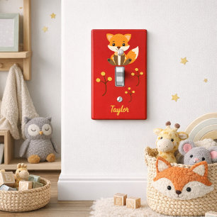 Woodland Fox Rustic Forest  Light Switch Cover