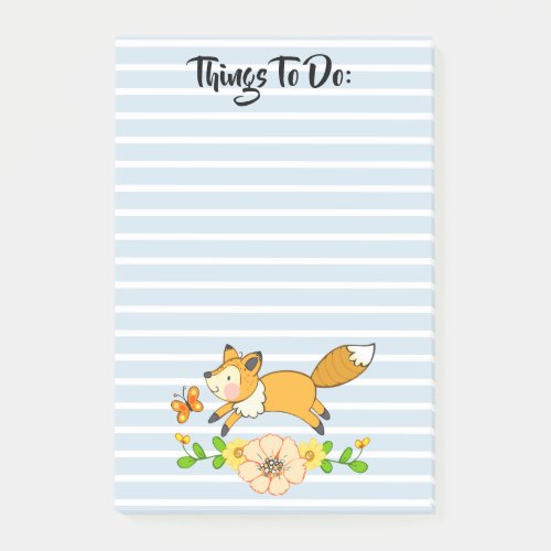 Woodland Fox Things To Do Post_it Notes