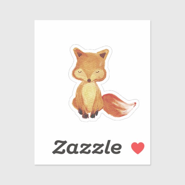 Woodland Fox Watercolor Sticker (Sheet)