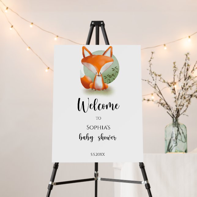 Woodland Fox - Welcome Foam Board (In Situ (Stand))