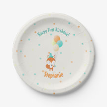 Woodland Fox with Balloons