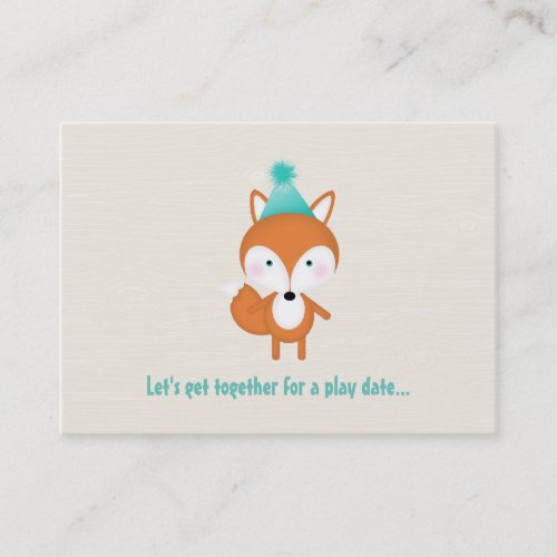 Woodland Fox with Balloons Play Date Cards