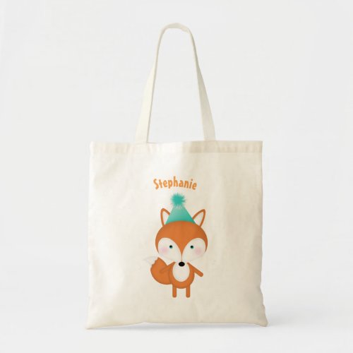 Woodland Fox with Balloons Tote Bag