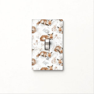 Woodland Foxes Light Switch Cover