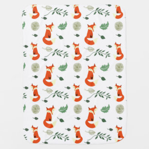Woodland Foxes Stroller Blanket