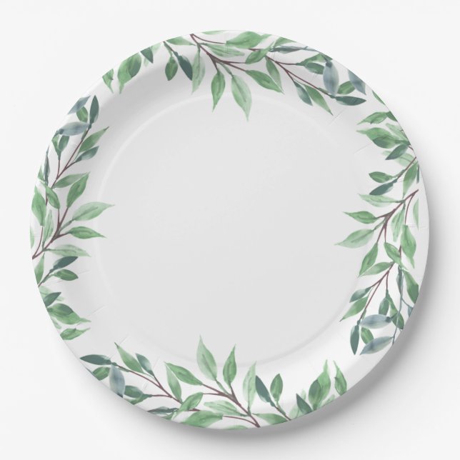 Woodland Frame Paper Plates (Front)