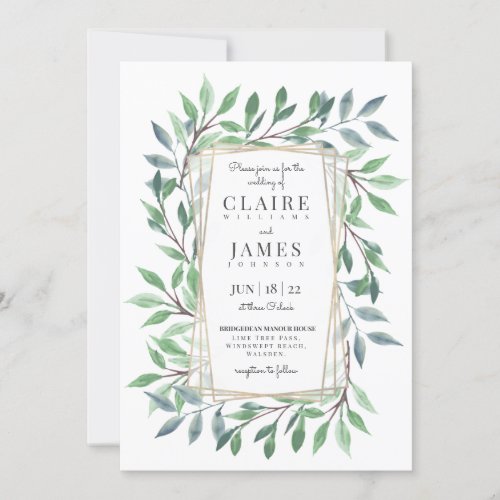 Woodland Frame Wedding Invitation