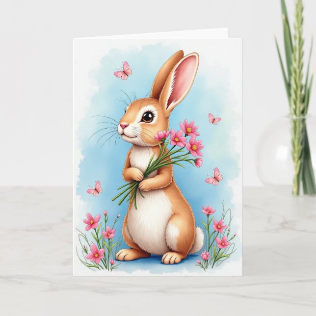 Woodland Friend Flower Card (Front)