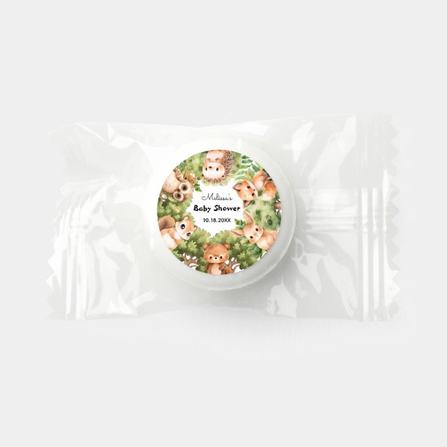 Woodland Friends Baby Boy Shower Gifts Life Saver® Mints (Front)