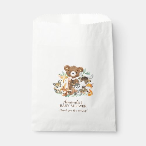 Woodland Friends Baby Shower Favor Bags