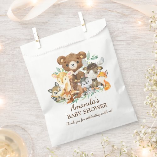 Woodland Friends Baby Shower Favor Bags