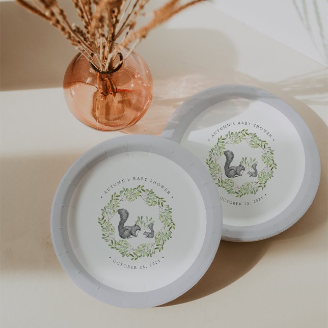 Woodland Friends Baby Shower Paper Plates (Creator Uploaded)