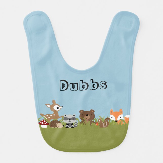 Woodland Friends Bib (Front)
