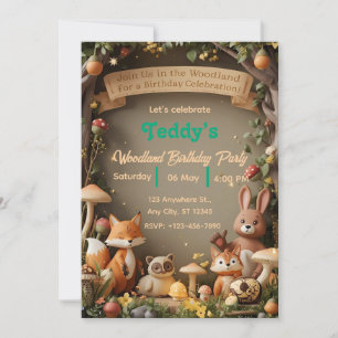 Woodland Friends Birthday Invitation – Cute Forest