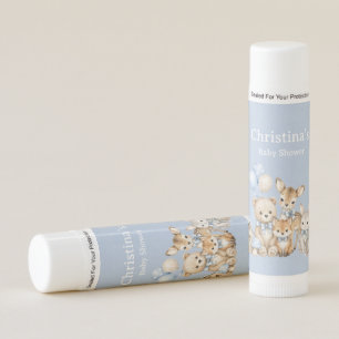 Woodland Friends Boy Baby Shower Favor Lip Balm
