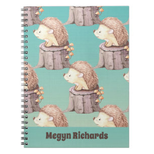 Woodland Friends Cute Baby Hedgehog Notebook