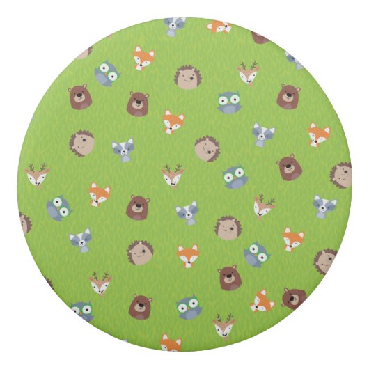 Woodland Friends - Fox Bear Raccoon Hedgehog Deer Eraser (Back)
