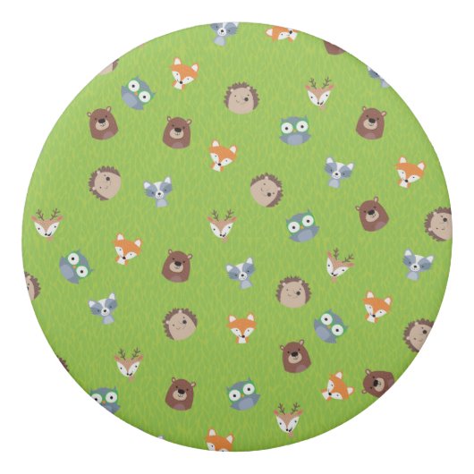 Woodland Friends - Fox Bear Raccoon Hedgehog Deer Eraser (Front)