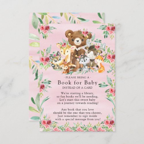 Woodland Friends Girls Book for Baby Card
