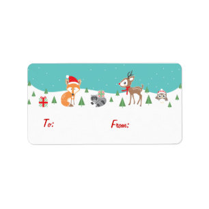 Woodland Friends Holiday Gift Tags