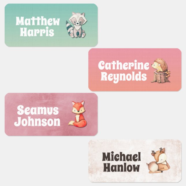 Woodland Friends: Kids Clothing Labels Set (Group)