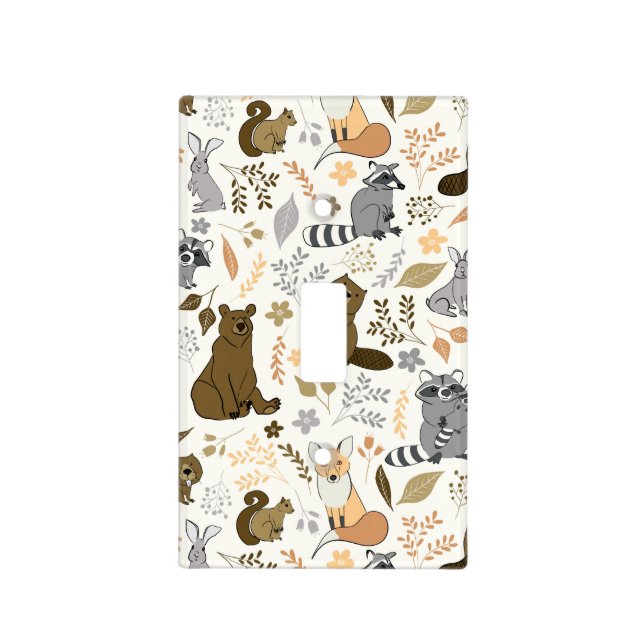 Woodland Friends Light Switch Cover (Front)