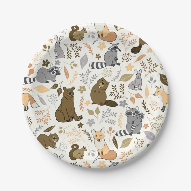 Woodland Friends Paper Plates (Front)