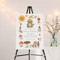 Woodland Frog  Mushroom /Baby Shower Welcome Sign