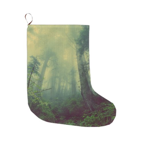 Woodland From Below Large Christmas Stocking