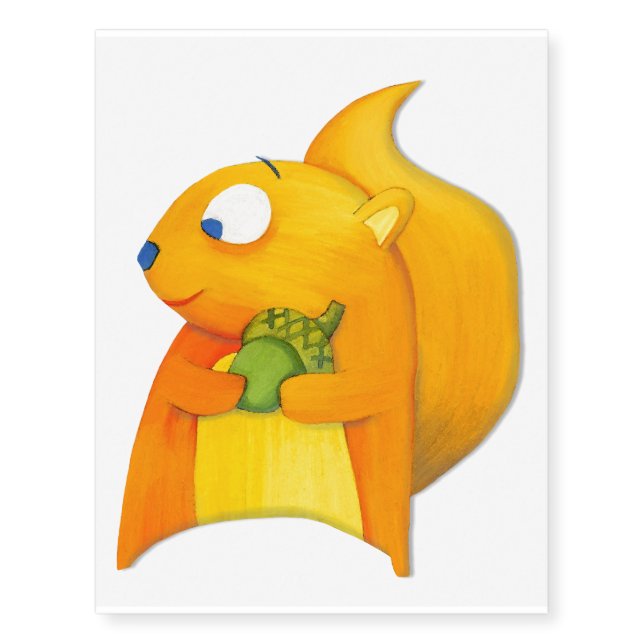 Woodland Fun Squirrel Temporary Tattoos (Front)