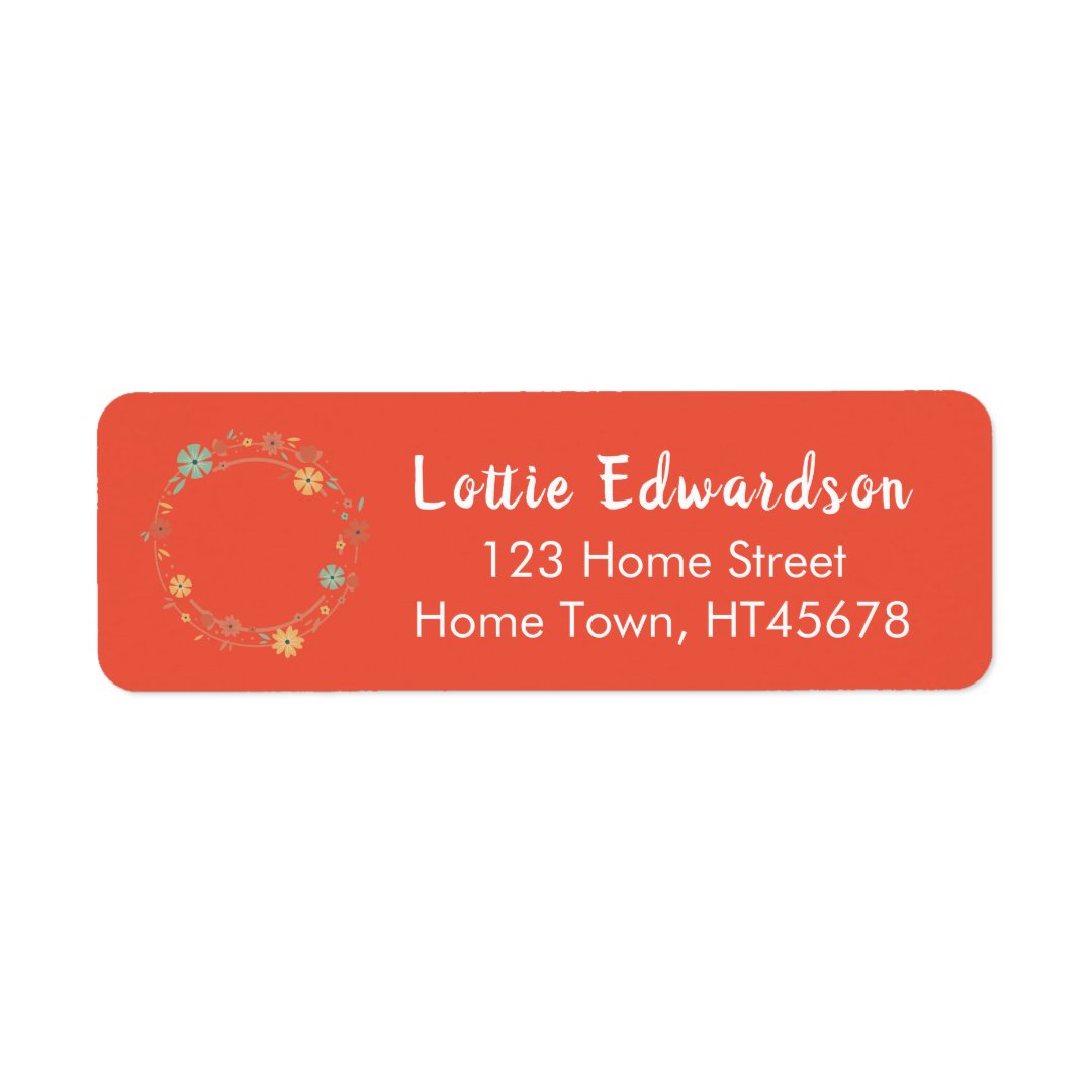 Woodland Garland Return Address Label Zazzle