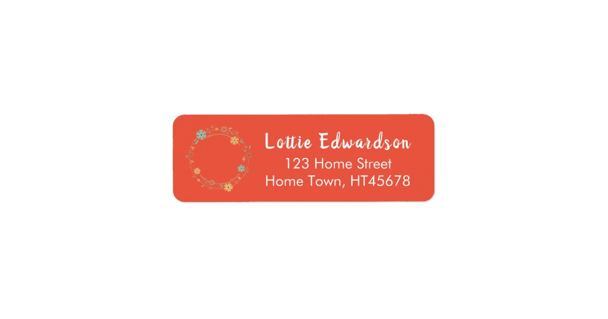 Woodland Garland Return Address Label Zazzle