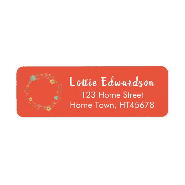 Woodland Garland Return Address Label Zazzle