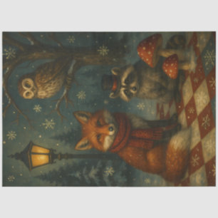 Woodland Gathering Winter Animals Decoupage Paper