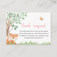 Woodland Girl Baby Shower Book Request