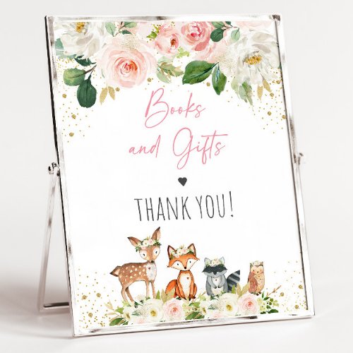 Woodland Girl Books  Gifts Baby Shower Sign
