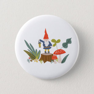 Woodland Gnome Button