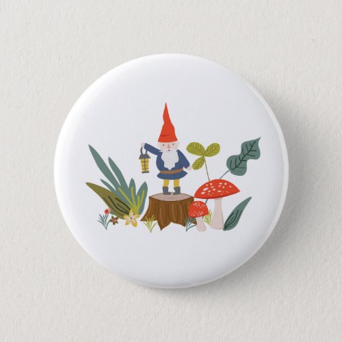 Woodland Gnome Button