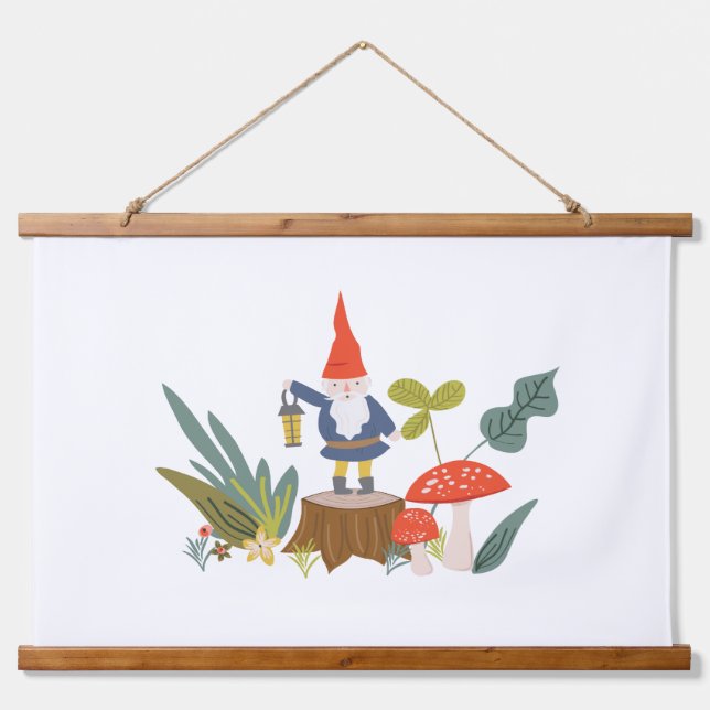 Woodland Gnome Hanging Tapestry (Front)