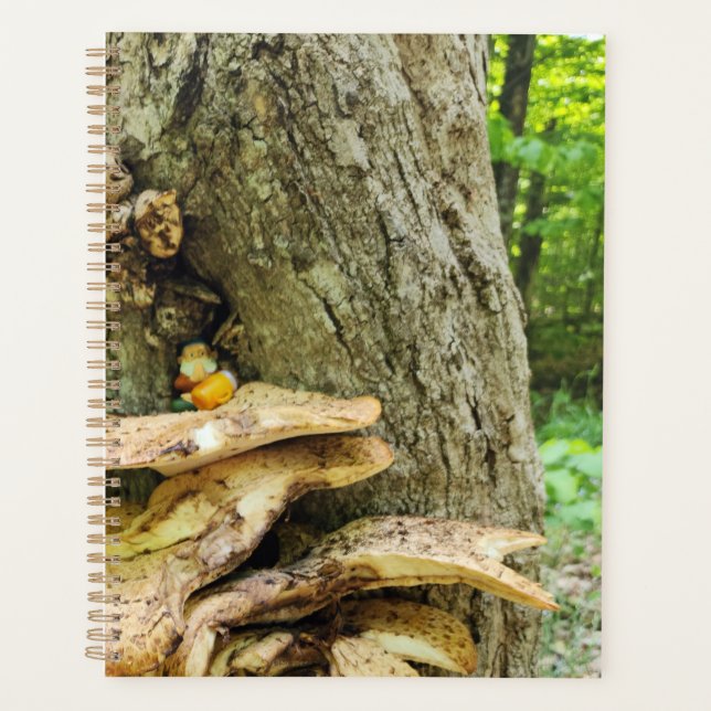 Woodland Gnome in Mushroom Tree House  Planner (Front)