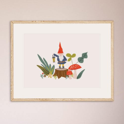 Woodland Gnome Poster