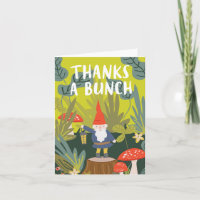 Woodland Gnome Thank You Card