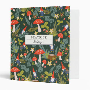 Woodland Gnomes 3 Ring Binder