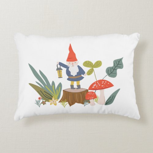 Woodland Gnomes Accent Pillow