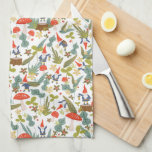 Woodland Gnomes Hand Towel<br><div class="desc">Whimsical green and red woodland themed pattern designed by Shelby Allison featuring tiny gnome characters, mushrooms, flowers and foliage.</div>