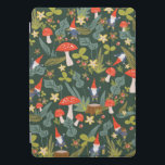 Woodland Gnomes iPad Pro Cover<br><div class="desc">A personalized whimsical green and red woodland themed illustration designed by Shelby Allison featuring a tiny gnome character,  mushrooms,  flowers and foliage.</div>