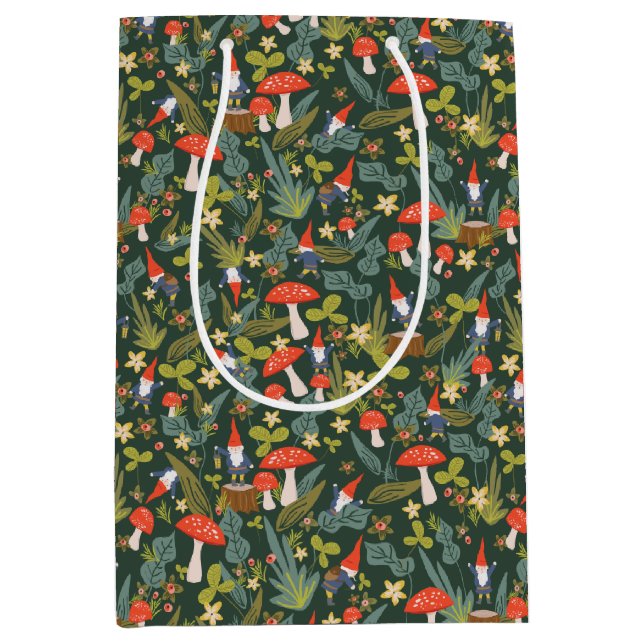 Woodland Gnomes Medium Gift Bag (Front)